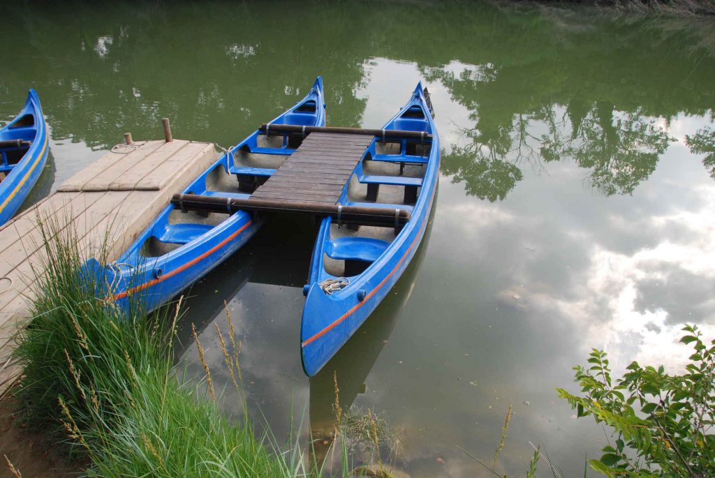 in canoa sul fiume ombrone